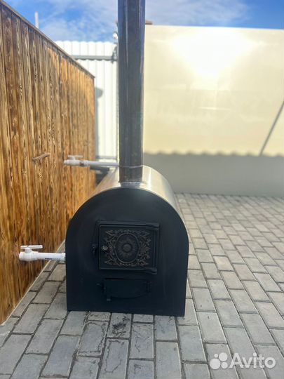 Купель на дровах, банный чан