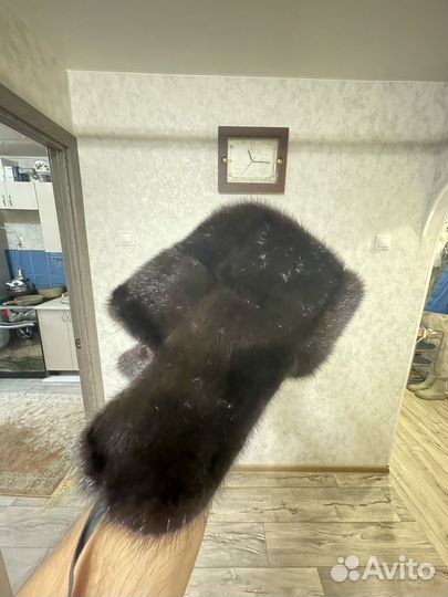 Норковая шапка мужская ушанка