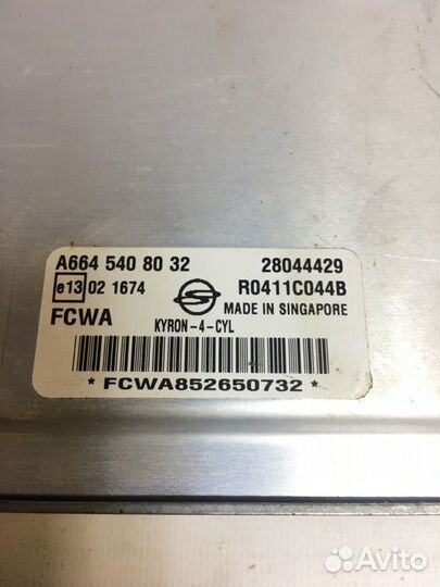 Блок управления двигателем эбу Ssangyong Kyron 1