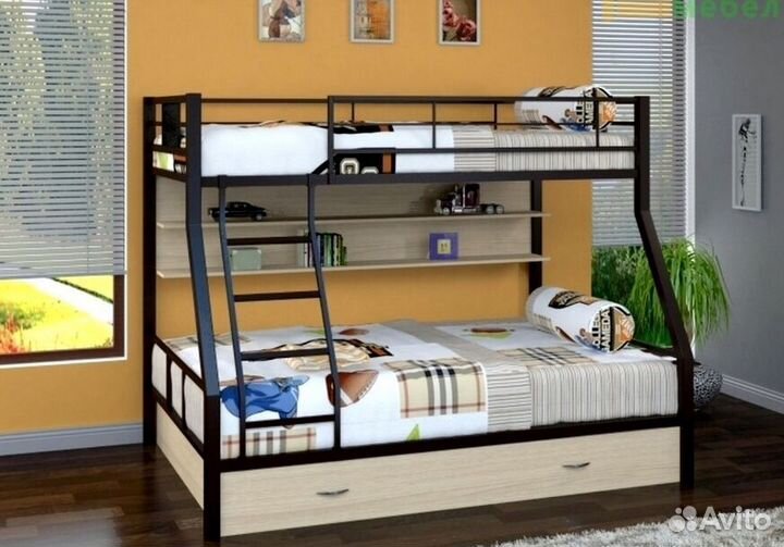 Кровати металлические двухъярусные