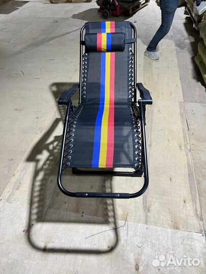 Шезлонг кресло усиленный до 200 кг