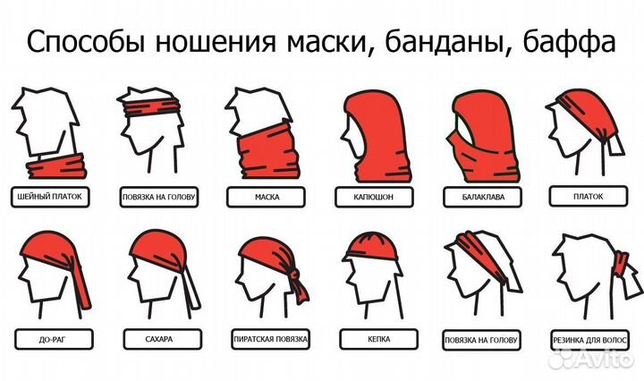 Балаклава-маска с принтом череп