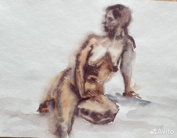 Картина рисунок Обнаженная в стиле ню для спальни