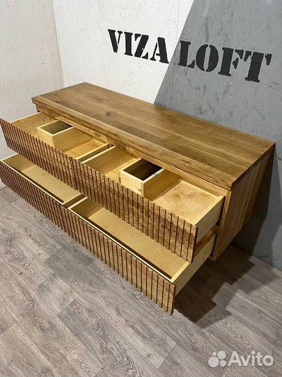 Тумба с рифленым фасадом