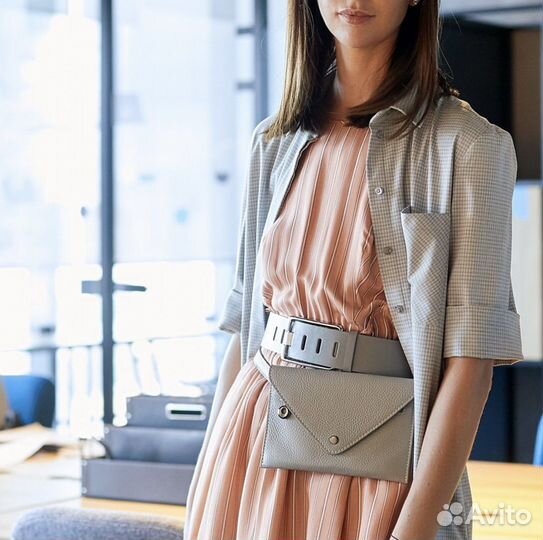 Ремень натуральная кожа 5 см damu