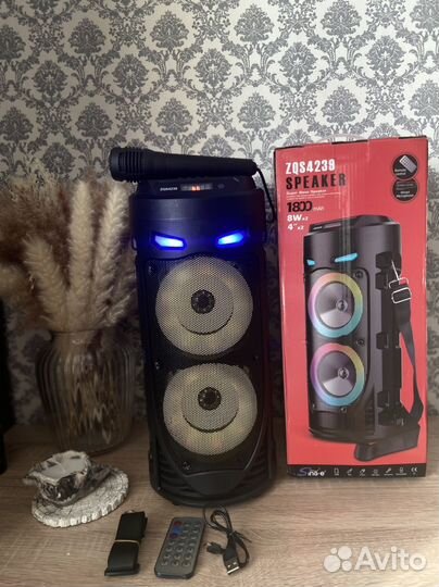 Новая колонка беспроводная блютуз + караоке