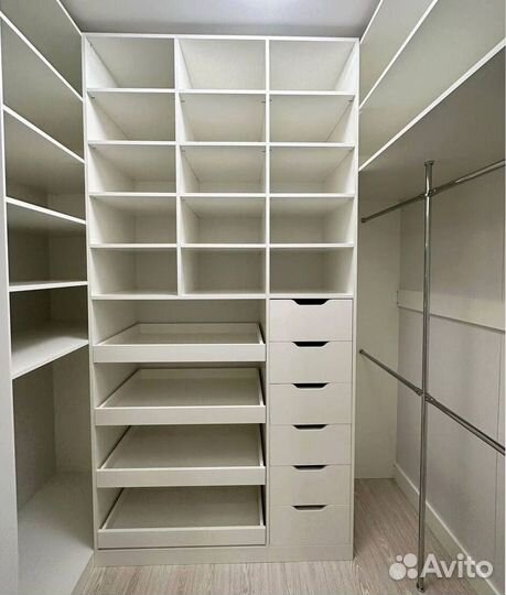 Гардеробная на заказ от фабрики