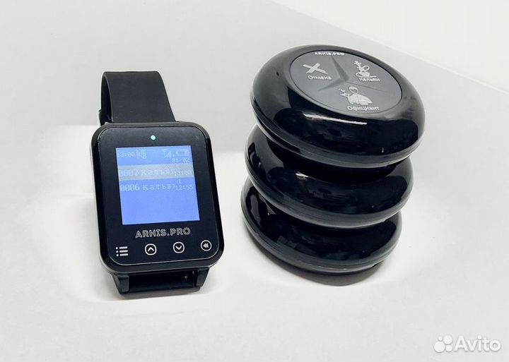 Кнопка вызова официанта влагозащищенная комплект