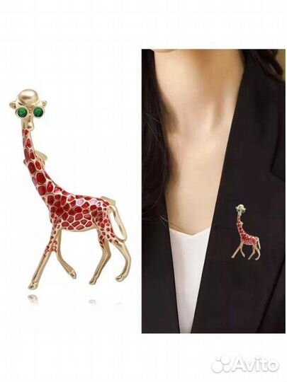 Брошь жираф антонович в традициях dior