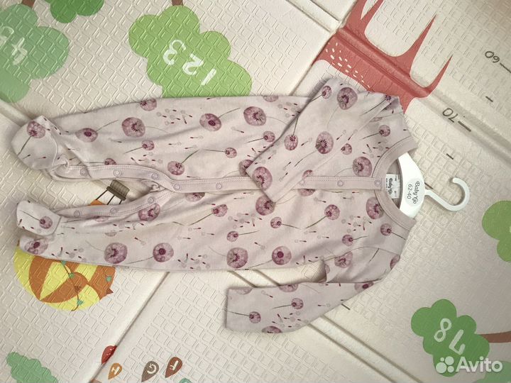 Комплект слип и боди на девочку 62