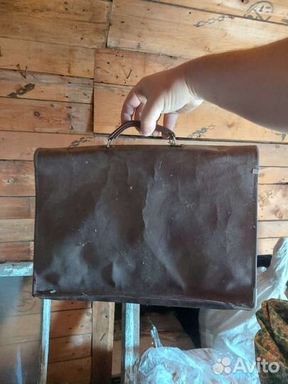 Портфель кожаный старинный