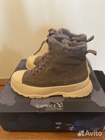 Ботинки кеды замшевые на меху