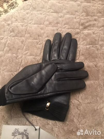 Перчатки женские кожаные новые