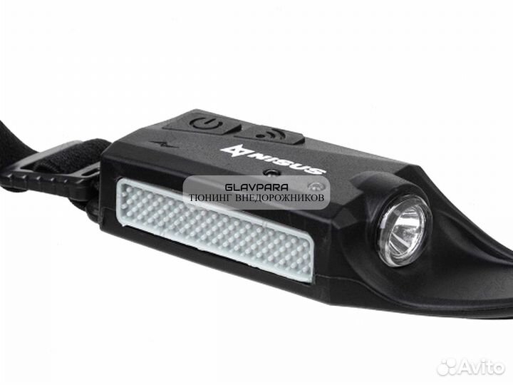 Фонарь налобный nisus сенсорный LED-120 LM, COB-34