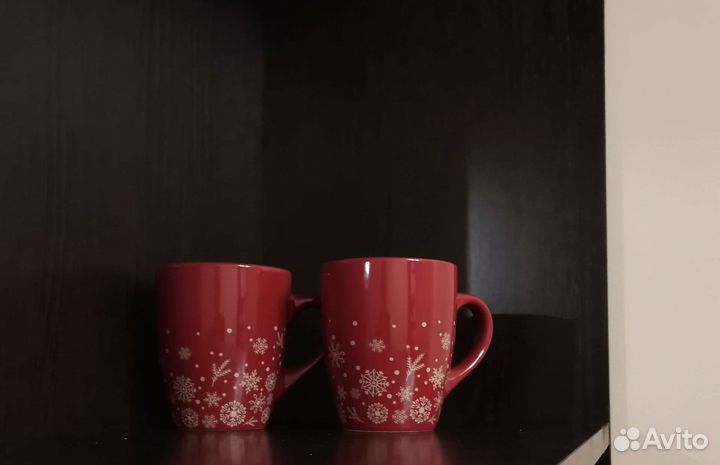 Кружки с узором снежинки