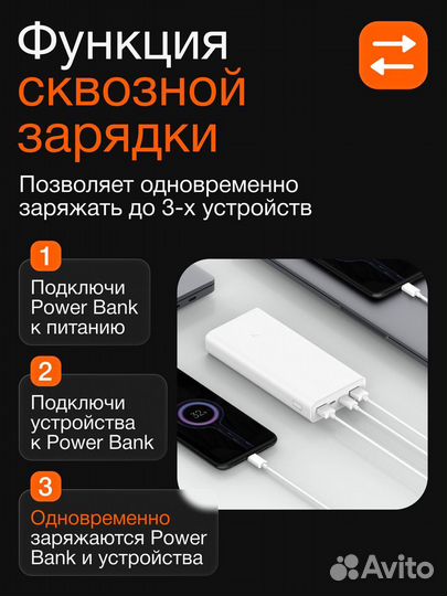 Повербанк 20000 mah внешний аккумулятор Power Bank