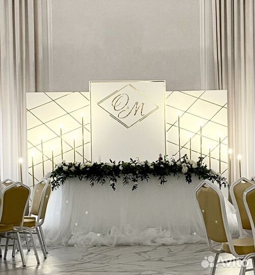 Оформление свадьбы, фотозоны