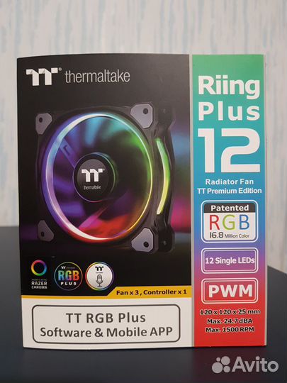Thermaltake Riing Plus 12 LED RGB Radiator Fan TT