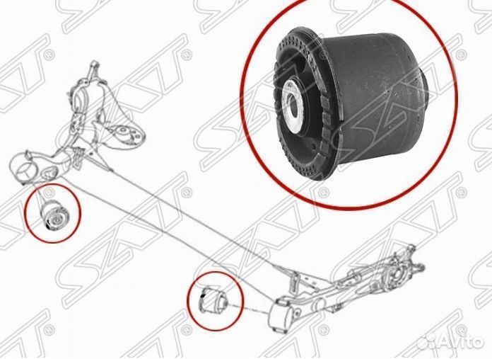 Сайлентблок задней балки Рио 3 Солярис 1 10-16