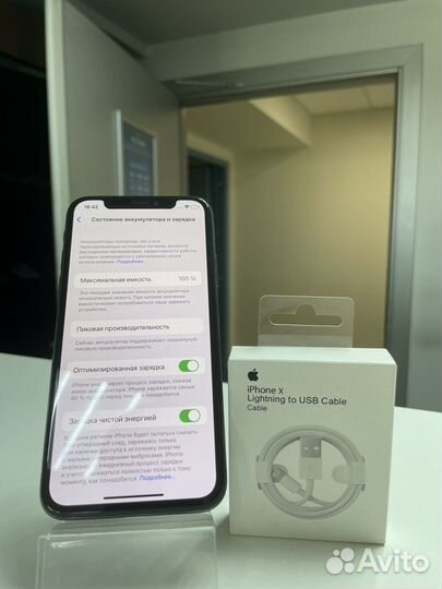 iPhone X 64gb black хороший