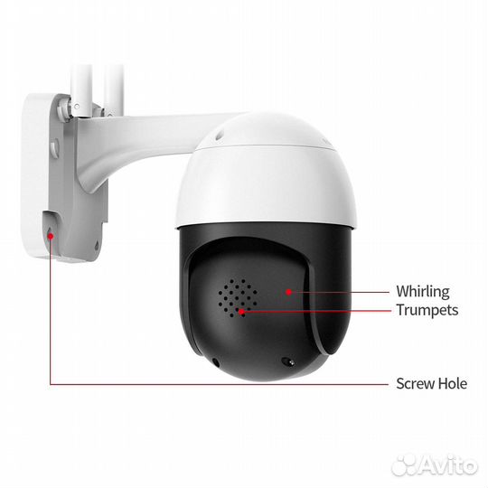 Поворотная купольная WI-FI IP камера (уличная),PTZ