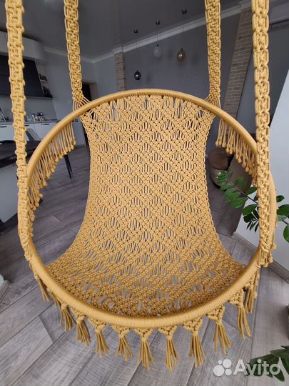 Подвесной гамак из макраме