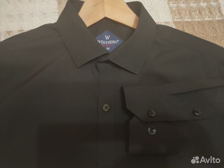 Черная рубашка 44разм