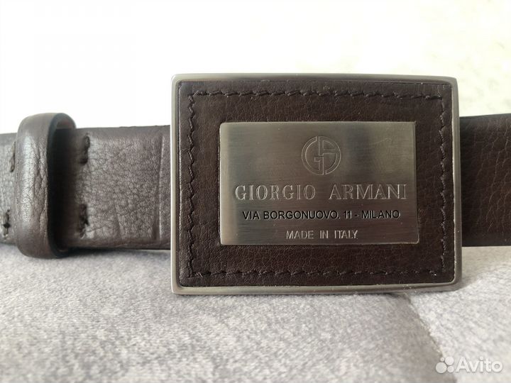 Ремень Armani оригинал коричневый Италия