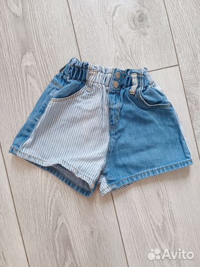 Джинсовые шорты zara 104