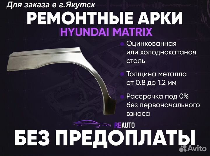 Ремонтные арки на Hyundai Matrix