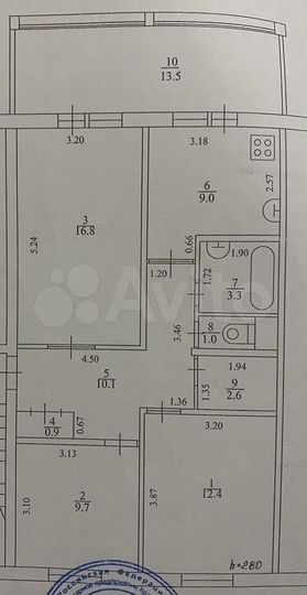 3-к. квартира, 78 м², 4/5 эт.