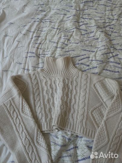 Свитер aim clo крупной вязки укороченный