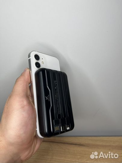 Прозрачный powerbank 10000 с беспроводной зарядкой