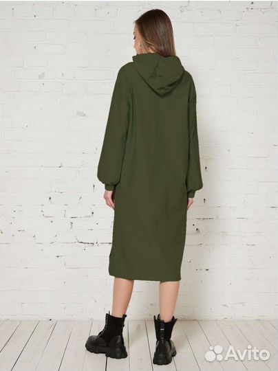 Платье худи женское длинное 46
