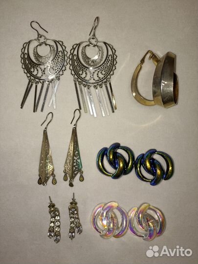 Винтажные серьги и клипсы (бижутерия)