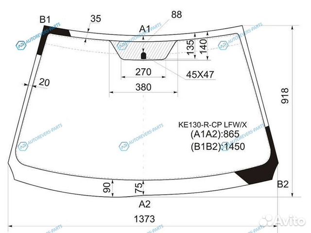 KE130-R-CP lfwx Стекло лобовое toyota corolla axio