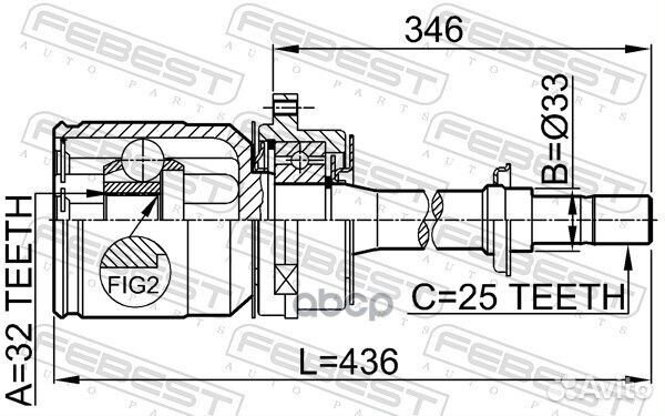 ШРУС 0211-SR20RH 0211-SR20RH Febest