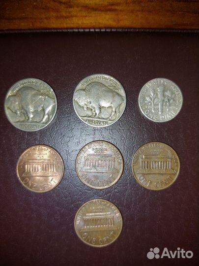 Монеты США серебро и обычные