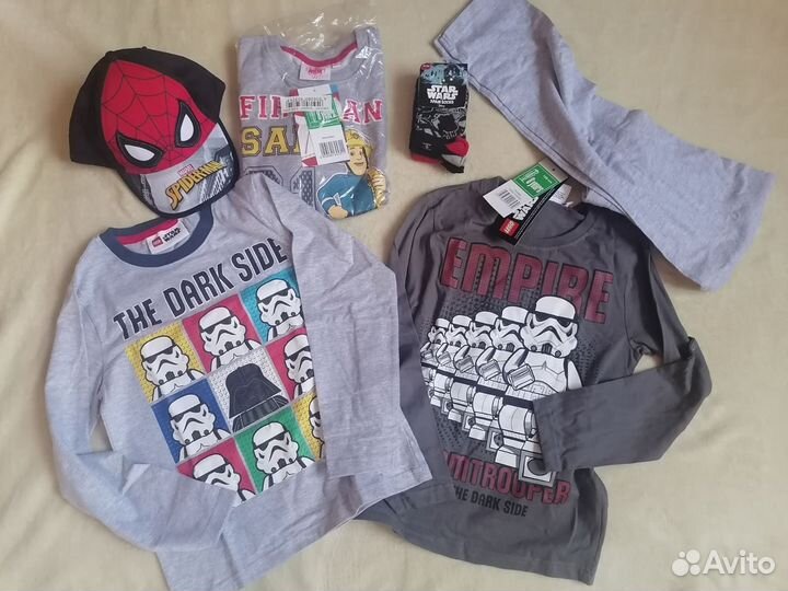 Вещи пакетом на мальчика 128см новое