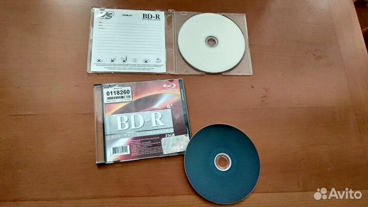 Новый компакт диск BD-R, 25Gb, 6x, 4 штуки