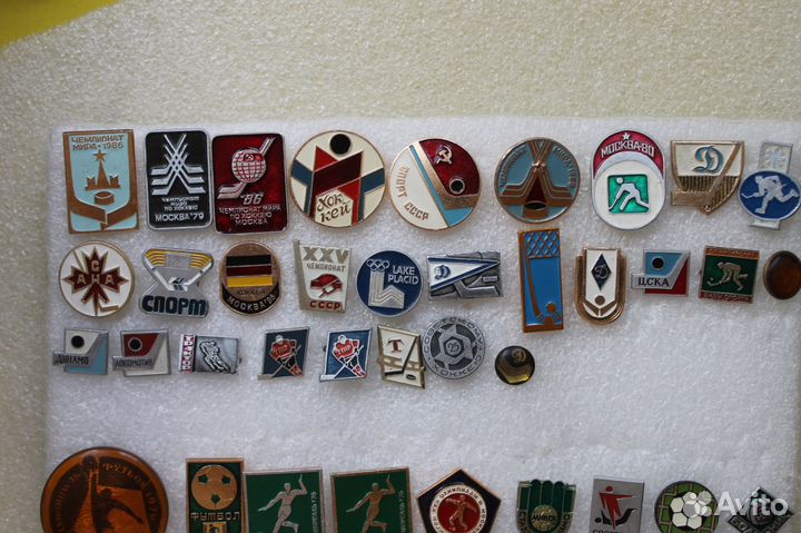 Значки Спорт СССР Футбол Хоккей Мишка Олимпийский