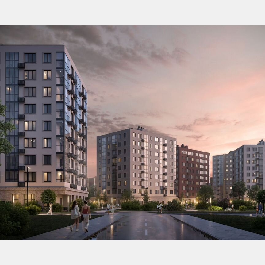 2-к. квартира, 51,2 м², 6/9 эт.