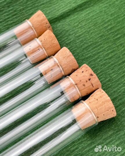 Стеклянные колбы пробирки с пробкой 5шт 20мл