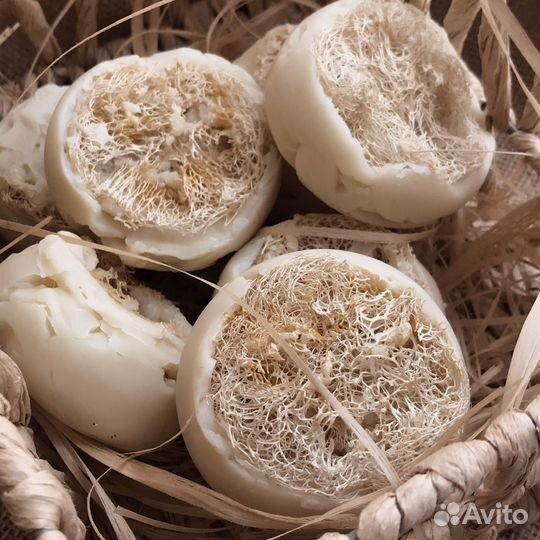 Массажное мыло с люфой Подарок Презент