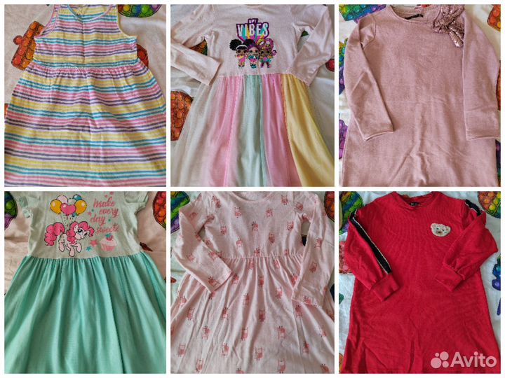 З больших пакета детских вещей на девочку