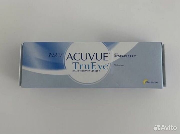 Линзы Acuvue 1-Day TruEye, 30 шт, R 8,5, D -1,25