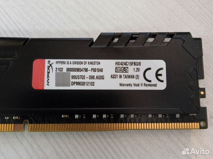 HyperX fury Black HX424C15FB3/8 8 гб