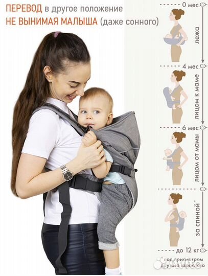 Рюкзак-кенгуру Чудо-чадо BabyActive Vikont