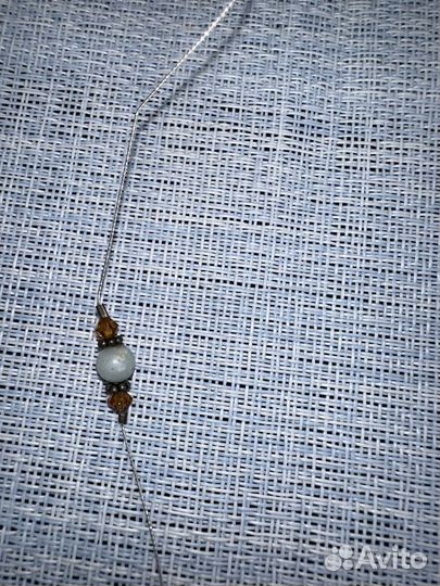 Колье на леске камни застежка серебро 925 винтаж