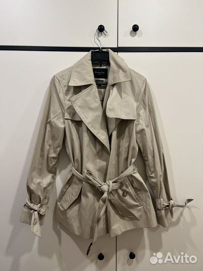 Укороченный плащ тренд Massimo dutti